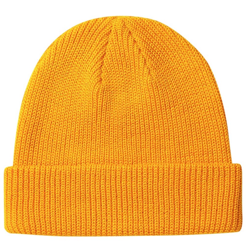 MaxNova Mustard Yellow Beanie Hat for Women and Men - Winter Warm Knit Hats Plain Thick Skull Cap (Mustard Yellow) - Image 3